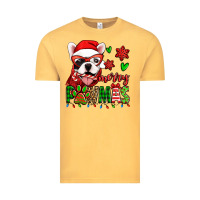 Vintage Mustard merry pawmas christmas french bulldog Vintage Tee - Jasminsmagicworld