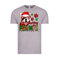 Merry Pawmas Christmas French Bulldog Vintage Tee | Teevron