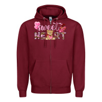 Sweetheart With Bear Zipper Hoodie | Teevron