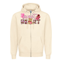 Sandshell sweetheart with bear Zipper Hoodie - NancyCooperArtShop