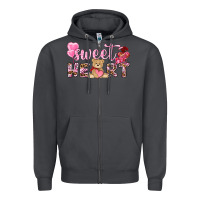 Smoke sweetheart with bear Zipper Hoodie - NancyCooperArtShop