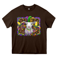 Chocolate Brown mardi gras baby sheep king cake fleur de lis Heavy Core Tee - RanaPortraitStore