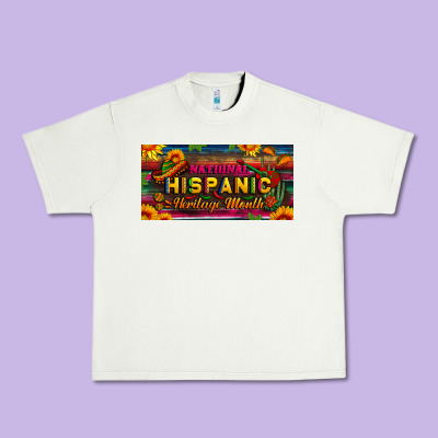 National Hispanic Heritage Month License Plate Urban Heavy Tee Designed By Bundleandbundleshop