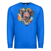 True Royal baby pig floral wreath Premium Sweatshirt - BarkalooDesign