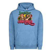 Pigment Pebble Blue Long life Cowgirls Urban Hoodie - HowdyJamesFarm