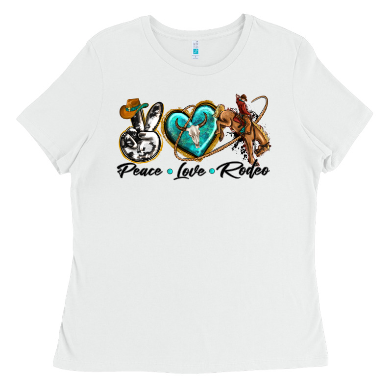 Peace Love Rodeo Ladies Tee by texasbilliewilder | Teevron