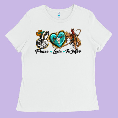 Ladies Tee peace love rodeo