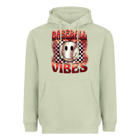 Matcha baseball vibes smiley face Heavyweight Hoodie - BarkalooDesign