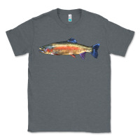 Charcoal Heather Rainbow Trout Classic Tee - LillyAllenDesigns
