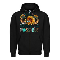 Black with god all things are possible malias Zipper Hoodie - MaliasSmallBusiness