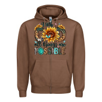 Chestnut with god all things are possible malias Zipper Hoodie - MaliasSmallBusiness