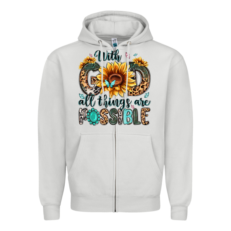 With God All Things Are Possible Malias Zipper Hoodie by MaliasSmallBusiness | Teevron
