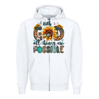 White with god all things are possible malias Zipper Hoodie - MaliasSmallBusiness