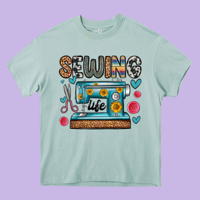 Sewing Life Heavy Core Tee Designed By Zillion Design Studio