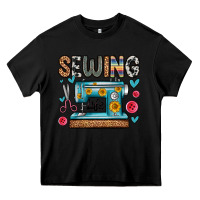 Black sewing life Heavy Core Tee - Zillion Design Studio