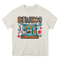 Cream sewing life Heavy Core Tee - Zillion Design Studio
