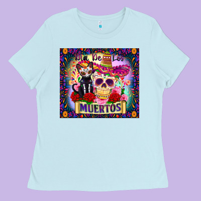 Dia De Los Muertos Ladies Tee Designed By Zillion Design Studio