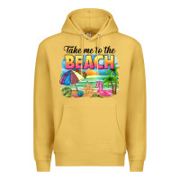 Antique Gold take me to the beach Premium Hoodie - NancyCooperArtShop