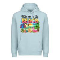Blue Mist take me to the beach Premium Hoodie - NancyCooperArtShop