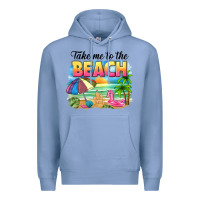 Colony Blue take me to the beach Premium Hoodie - NancyCooperArtShop
