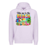 Lilac take me to the beach Premium Hoodie - NancyCooperArtShop