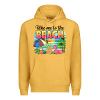 Mustard take me to the beach Premium Hoodie - NancyCooperArtShop