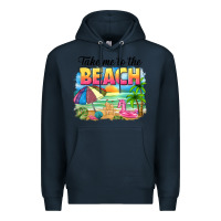 Navy take me to the beach Premium Hoodie - NancyCooperArtShop