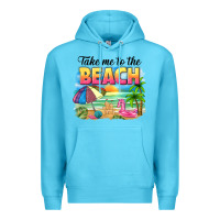 Ocean Blue take me to the beach Premium Hoodie - NancyCooperArtShop