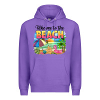 Purple take me to the beach Premium Hoodie - NancyCooperArtShop