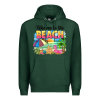 Sports Green take me to the beach Premium Hoodie - NancyCooperArtShop