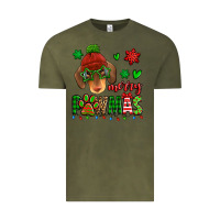 Vintage Olive merry pawmas christmas dachshund Vintage Tee - Jasminsmagicworld