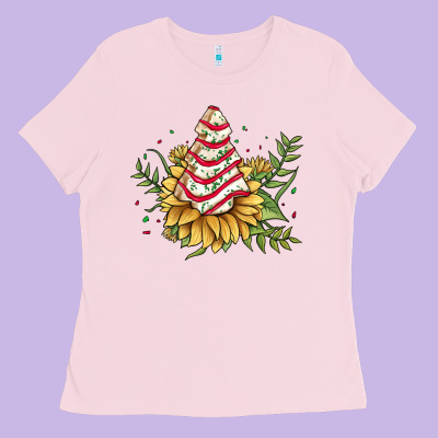 Little Debbie Tree Cakes Sunflower Ladies Tee Designed By Jahusdesignshop