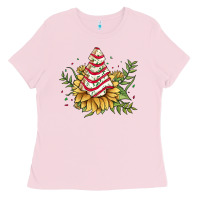 Bubblegum Pink little debbie tree cakes sunflower Ladies Tee - JahusDesignShop
