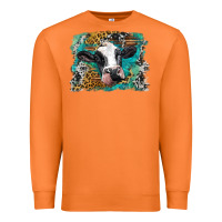 Carrot holstein cow leopard and western background Premium Sweatshirt - BarkalooDesign