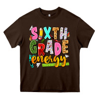Chocolate Brown sixth grade energy Heavy Core Tee - texasbilliewilder
