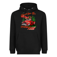 Black home for the holidays michigan Heavyweight Hoodie - BarkalooDesign