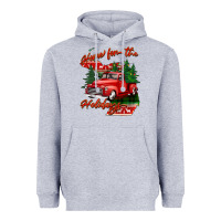 Heather Grey home for the holidays michigan Heavyweight Hoodie - BarkalooDesign