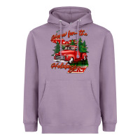 Lavender home for the holidays michigan Heavyweight Hoodie - BarkalooDesign