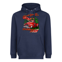 Navy home for the holidays michigan Heavyweight Hoodie - BarkalooDesign