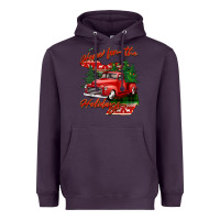 Plum home for the holidays michigan Heavyweight Hoodie - BarkalooDesign