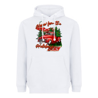 White home for the holidays michigan Heavyweight Hoodie - BarkalooDesign