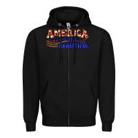 Black America the beautiful Zipper Hoodie - NancyCooperArtShop
