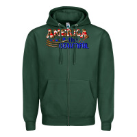 Sports Green America the beautiful Zipper Hoodie - NancyCooperArtShop