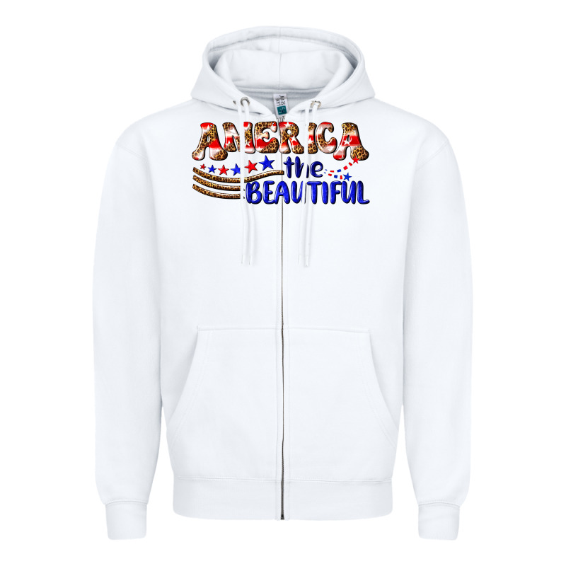 America The Beautiful Zipper Hoodie by NancyCooperArtShop | Teevron