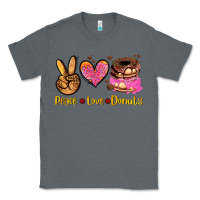 Charcoal Heather peace love donuts Classic Tee - AdoDesignShop