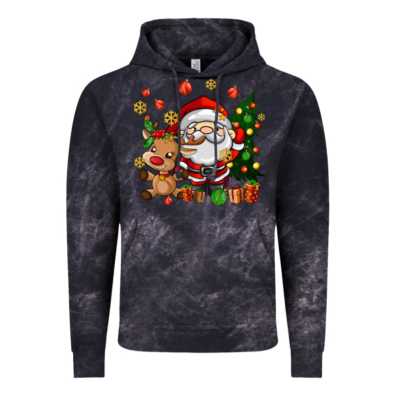 Santa And Reindeer Vintage Hoodie by AdoDesignShop | Teevron