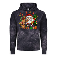 Cloud Black santa and reindeer Vintage Hoodie - AdoDesignShop