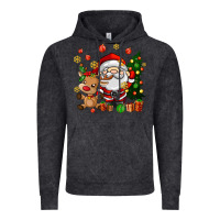 Vintage Black santa and reindeer Vintage Hoodie - AdoDesignShop