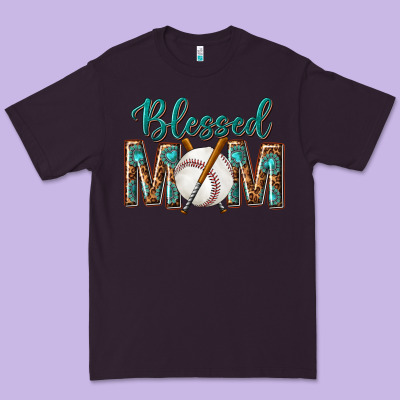 Western Blessed Mom With Baseball Premium Tee Designed By Texasbilliewilder