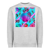 Heather Grey sea shell Heavyweight Sweatshirt - BundleAndBundleShop